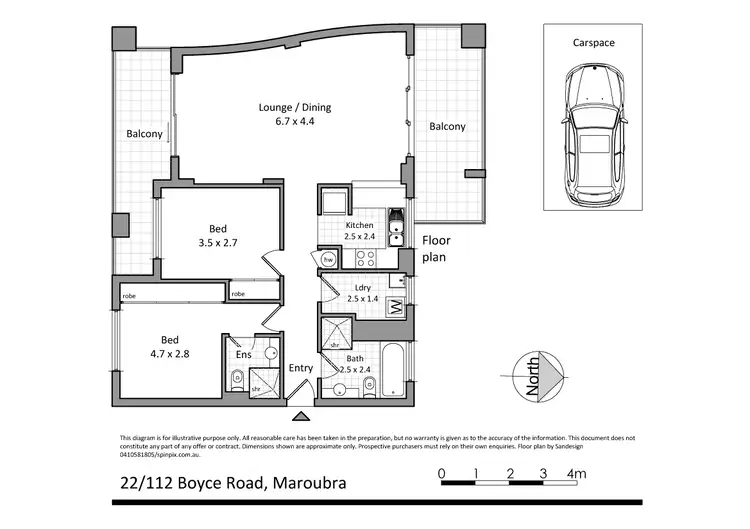 Floorplan of Homely apartment listing, 22/112 Boyce Rd, Maroubra NSW 2035
