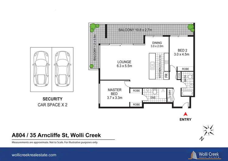 Floorplan of Homely apartment listing, A804/35 Arncliffe St, Wolli Creek NSW 2205