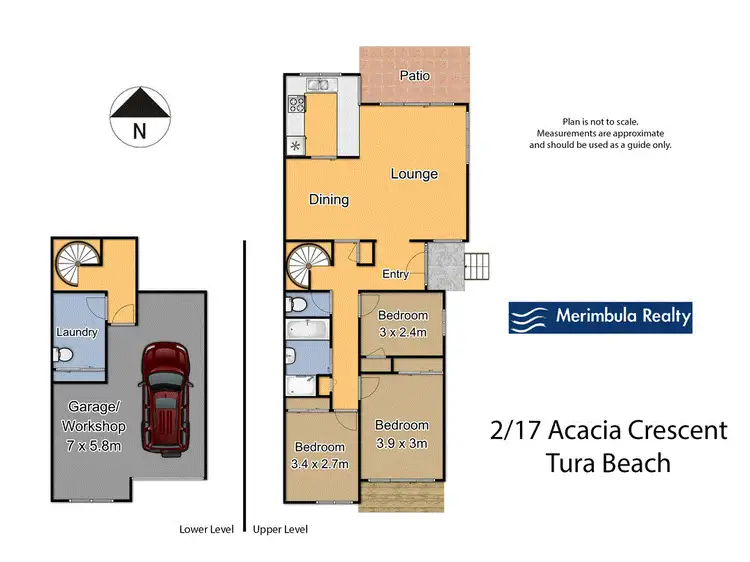 Floorplan of Homely semi-detached listing, 2/17 Acacia Dr, Merimbula NSW 2548