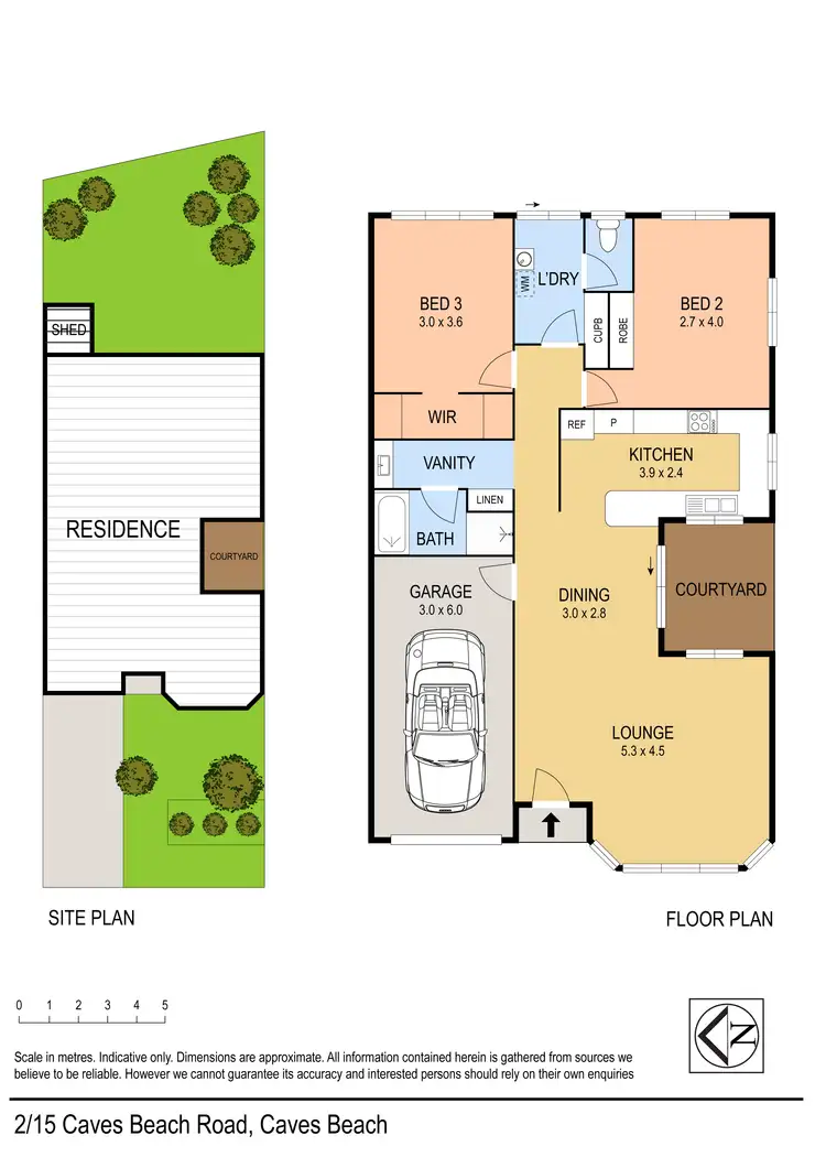 Floorplan of Homely semi-detached listing, 2/15 Caves Beach Road, Caves Beach NSW 2281