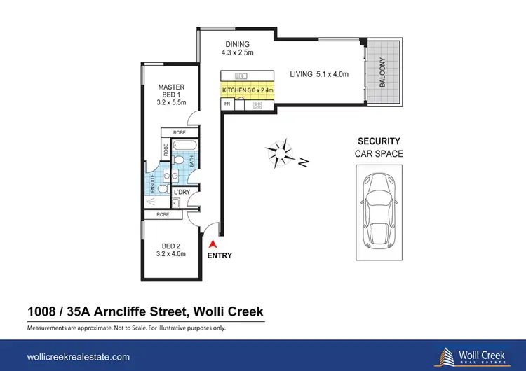 Floorplan of Homely apartment listing, A1008/35 Arncliffe St, Wolli Creek NSW 2205