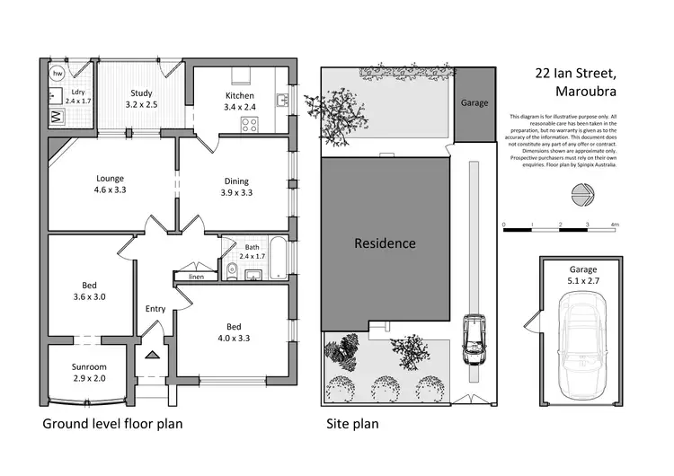 Floorplan of Homely semi-detached listing, 22 Ian  St, Maroubra NSW 2035