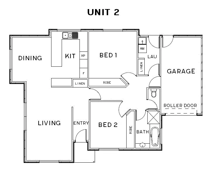 Floorplan of Homely unit listing, 2/43-45 Nile St, Orange NSW 2800