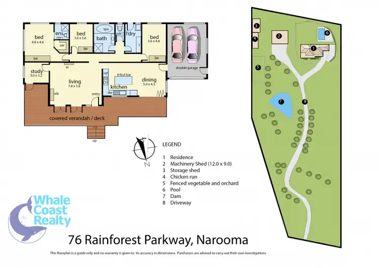 Floorplan of Homely rural property listing, 76 Rainforest Pkwy, Narooma NSW 2546