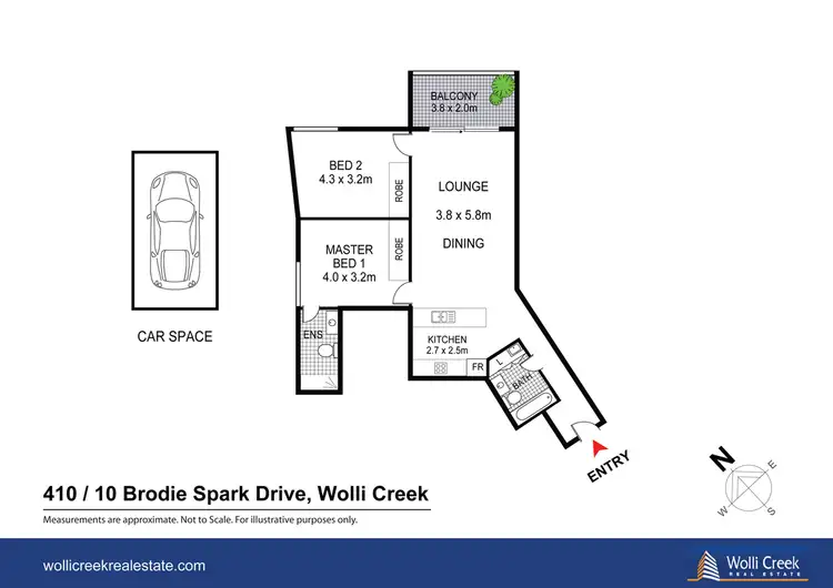 Floorplan of Homely apartment listing, 410/10 Brodie Spark Dr, Wolli Creek NSW 2205