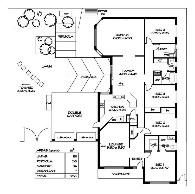Floorplan of Homely house listing, 6 Woodside Ct, Parafield Gardens SA 5107