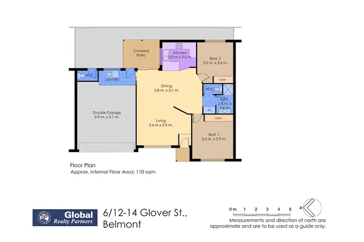 Floorplan of Homely villa listing, 6/12-14 Glover St, Belmont NSW 2280