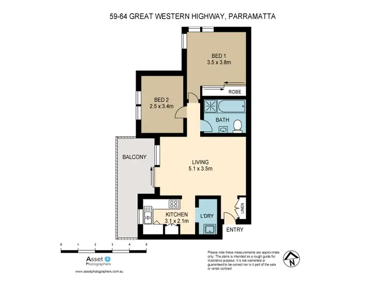 Floorplan of Homely unit listing, 59/64 Great Western Hwy, Parramatta NSW 2150