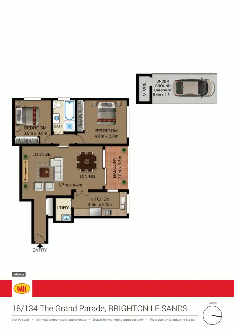 Floorplan of Homely apartment listing, 18/134 The Grand Pde, Brighton-le-sands NSW 2216
