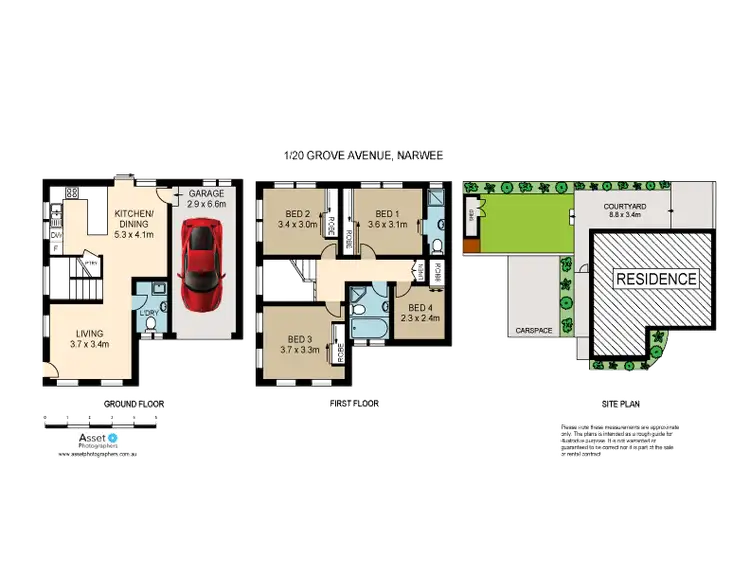 Floorplan of Homely townhouse listing, 1/20 Grove Ave, Narwee NSW 2209