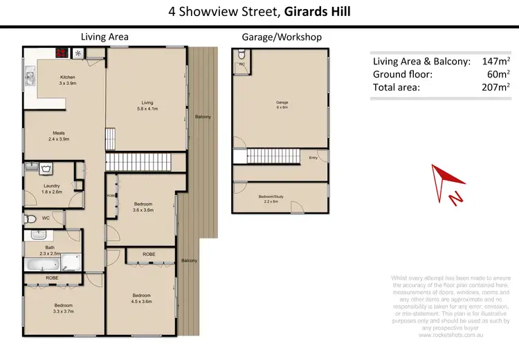Floorplan of Homely house listing, 4 Showview St, Girards Hill NSW 2480