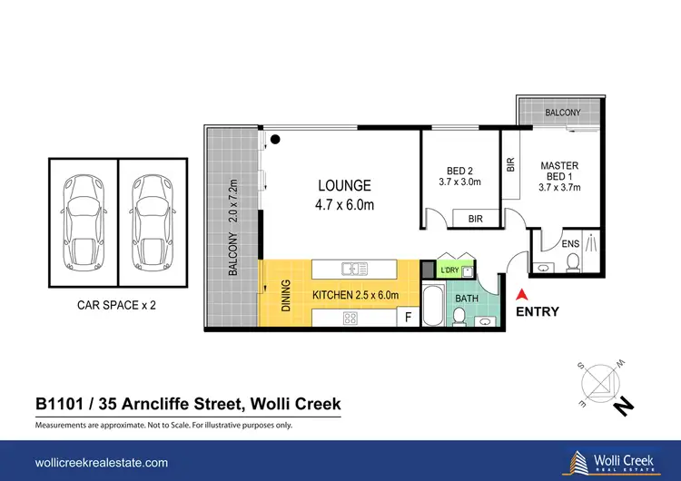Floorplan of Homely apartment listing, B1101/35 Arncliffe St, Wolli Creek NSW 2205