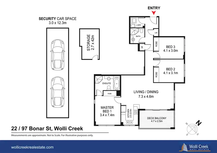 Floorplan of Homely apartment listing, 22/97 Bonar St, Wolli Creek NSW 2205