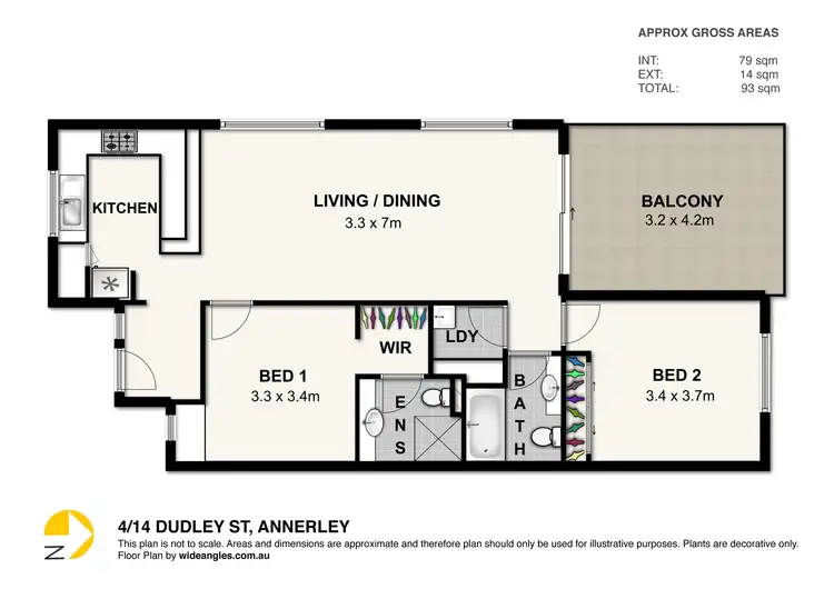 Floorplan of Homely unit listing, 4/14 Dudley St, Annerley QLD 4103