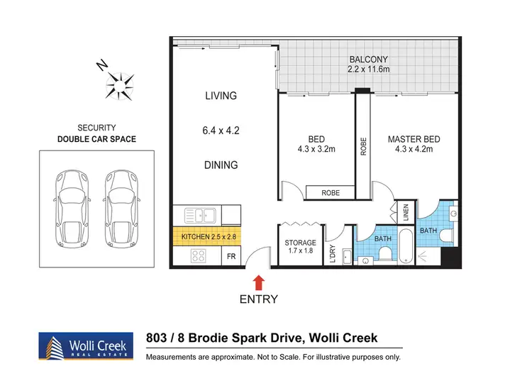 Floorplan of Homely apartment listing, 803/8 Brodie Spark Dr, Wolli Creek NSW 2205
