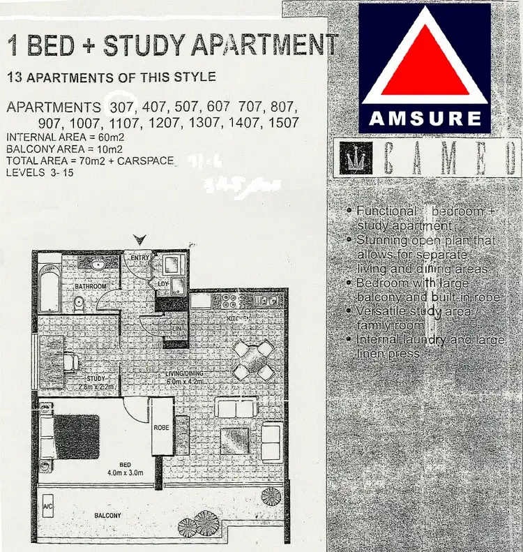 Floorplan of Homely apartment listing, 707/6 Lachlan St, Waterloo NSW 2017
