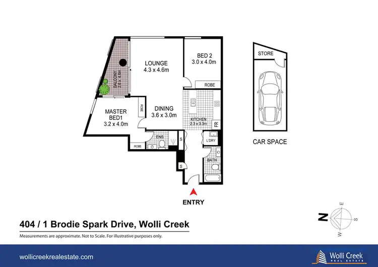 Floorplan of Homely apartment listing, 404/1 Brodie Spark Dr, Wolli Creek NSW 2205