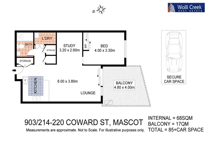 Floorplan of Homely apartment listing, 903/214-220 Coward St, Mascot NSW 2020