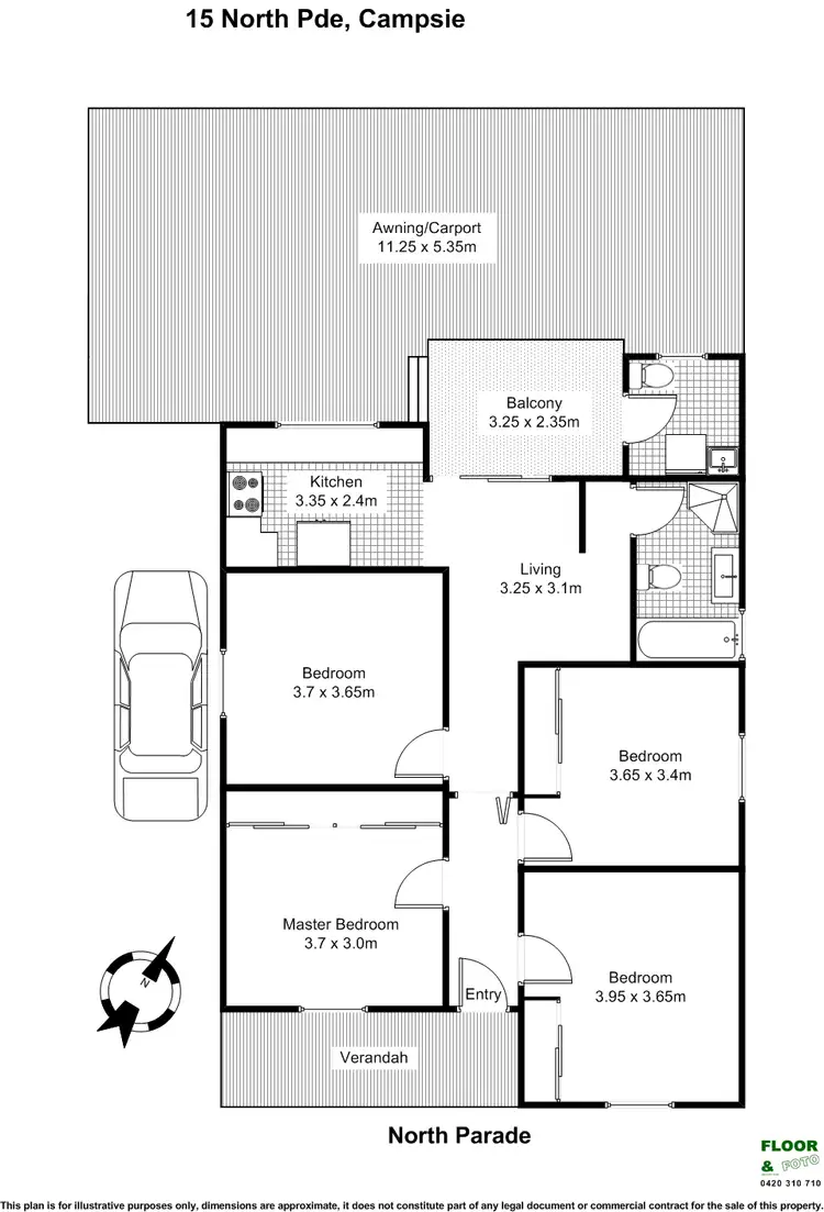 Floorplan of Homely house listing, 15 North Pde, Campsie NSW 2194