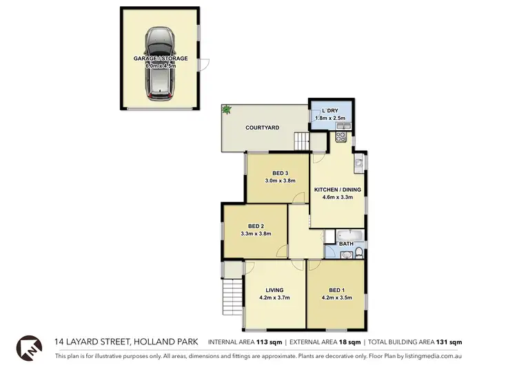 Floorplan of Homely house listing, 14 Layard St, Holland Park QLD 4121