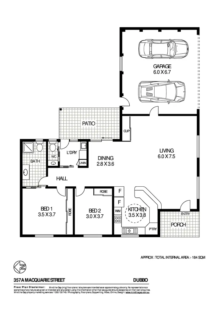 Floorplan of Homely villa listing, 357A Macquarie St, Dubbo NSW 2830
