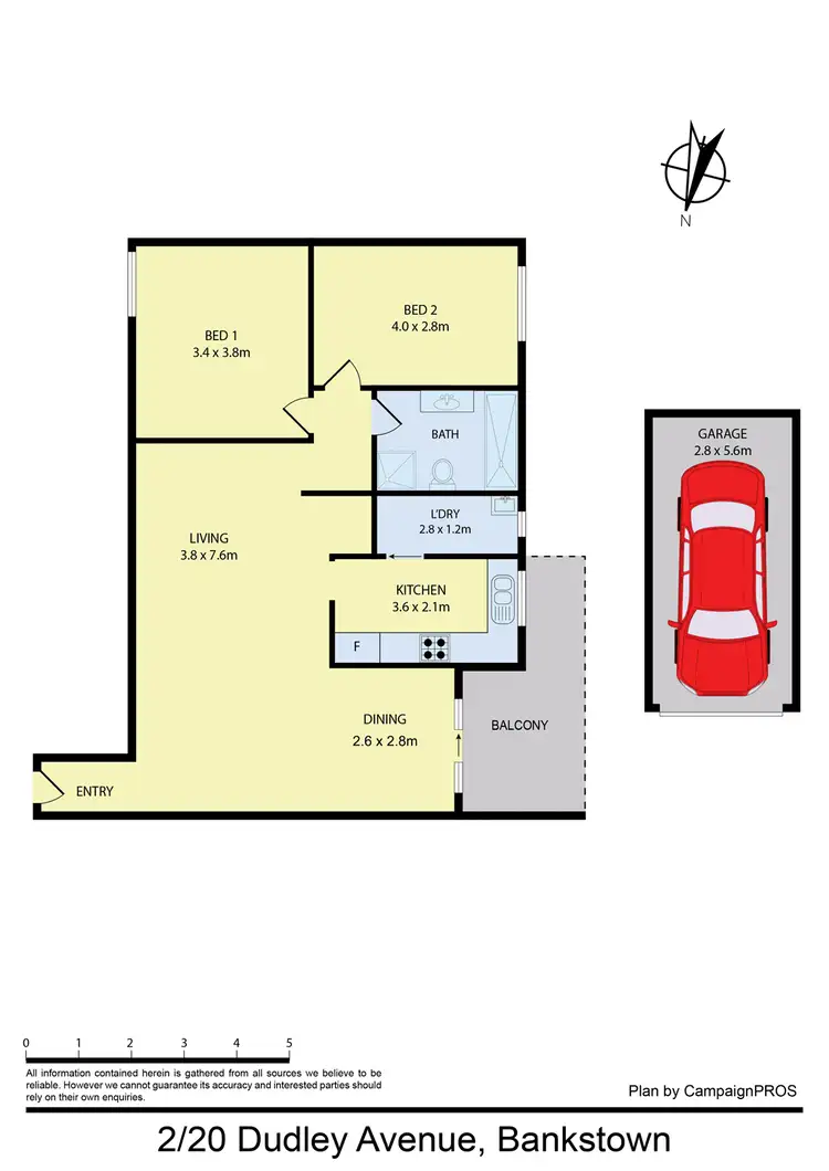 Floorplan of Homely unit listing, 2/20 Dudley Ave, Bankstown NSW 2200