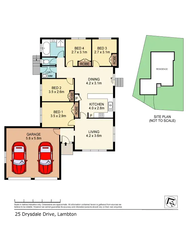 Floorplan of Homely house listing, 25 Drysdale Dr, Lambton NSW 2299