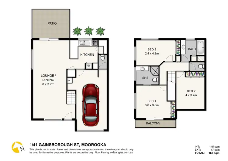 Floorplan of Homely townhouse listing, 1/41 Gainsborough St, Moorooka QLD 4105