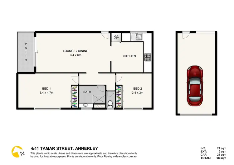 Floorplan of Homely unit listing, 4/41 Tamar St, Annerley QLD 4103