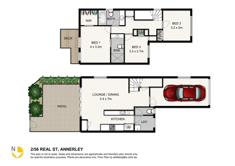 Floorplan of Homely townhouse listing, 2/56 Real St, Annerley QLD 4103