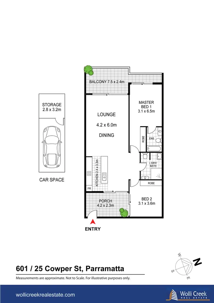 Floorplan of Homely apartment listing, 601/25 Cowper St, Parramatta NSW 2150