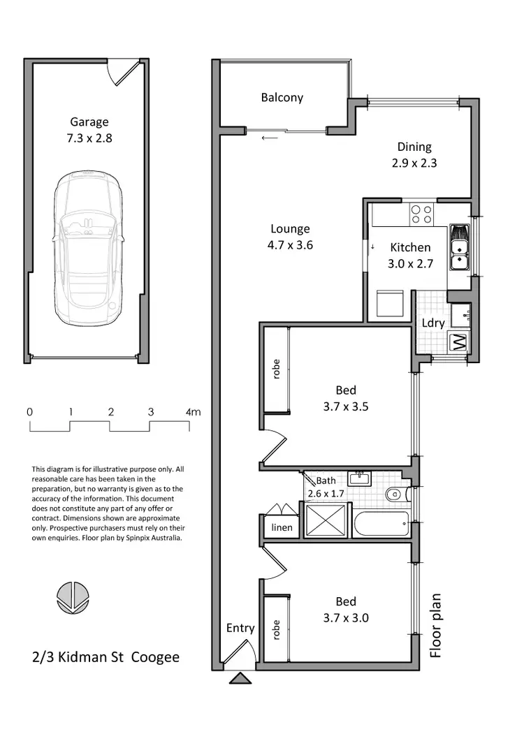 Floorplan of Homely apartment listing, 2/3 Kidman St, Coogee NSW 2034