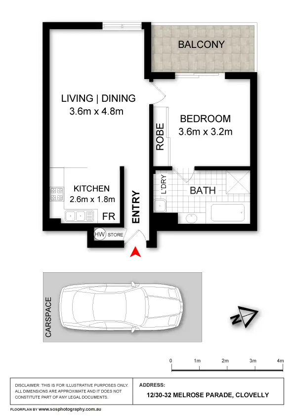 Floorplan of Homely unit listing, 12/30 - 32 Melrose Pde, Clovelly NSW 2031