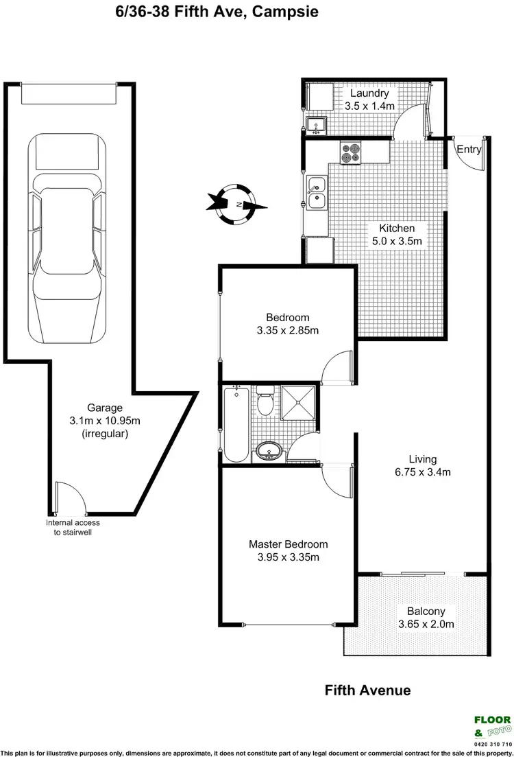 Floorplan of Homely apartment listing, 6/36-38 Fifth Ave, Campsie NSW 2194