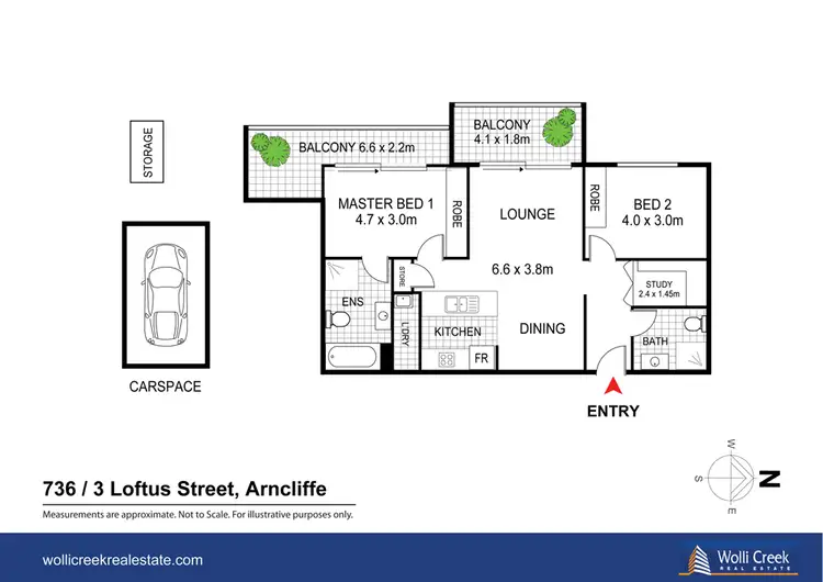 Floorplan of Homely apartment listing, 736/3 Loftus St, Turrella NSW 2205