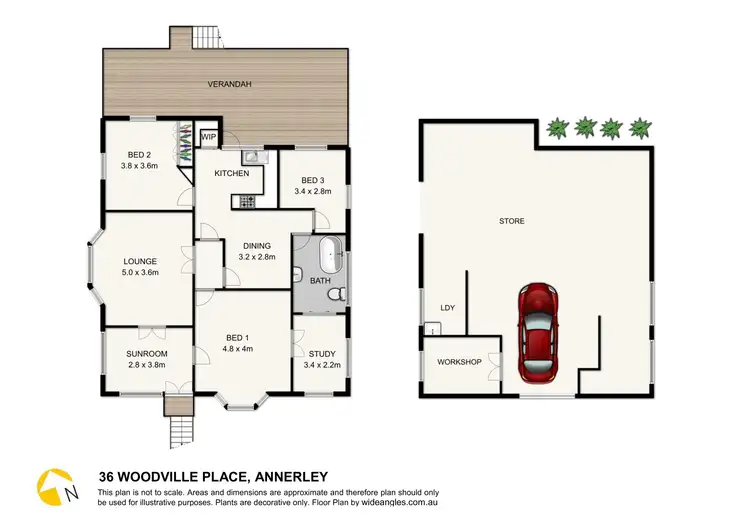 Floorplan of Homely house listing, 36 Woodville Pl, Annerley QLD 4103