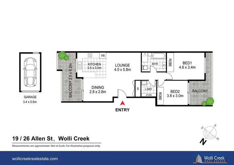 Floorplan of Homely apartment listing, 19/26 Allen St, Wolli Creek NSW 2205