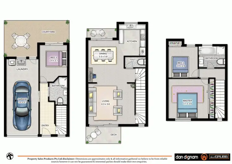 Floorplan of Homely townhouse listing, Address available on request