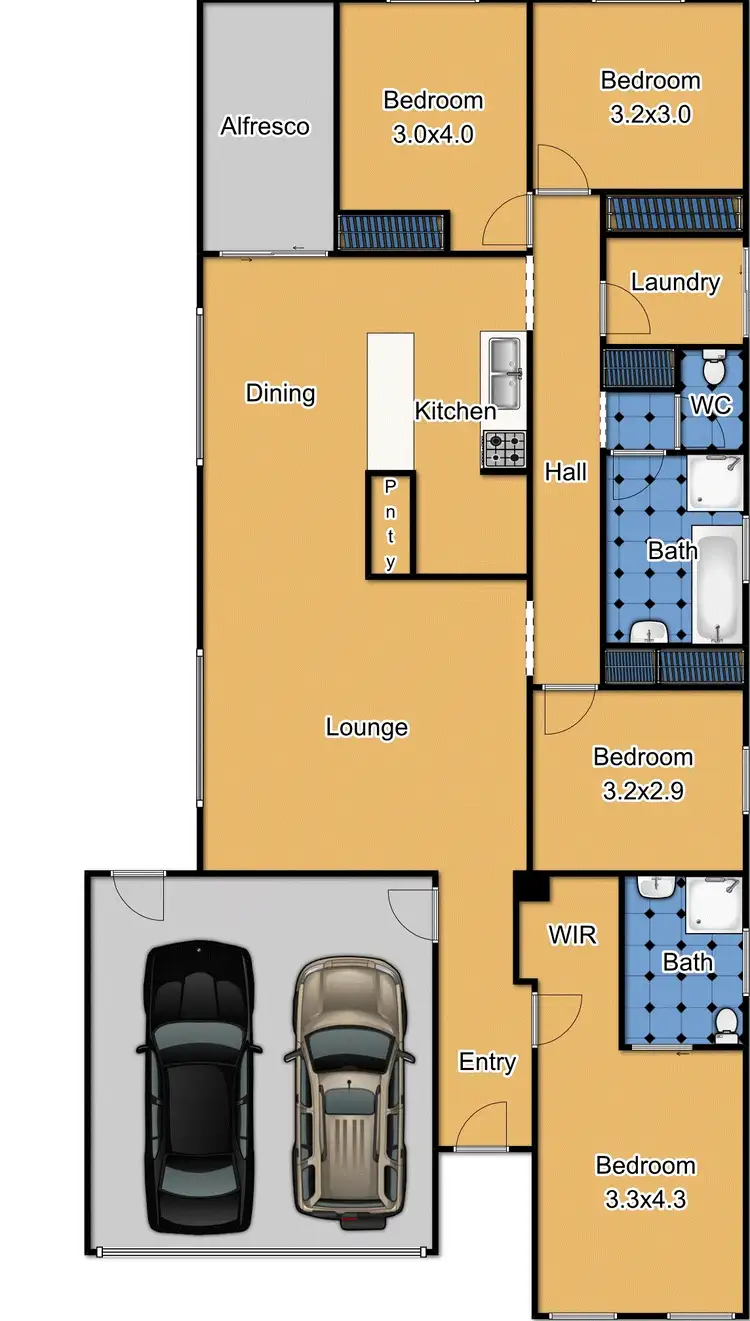 Floorplan of Homely house listing, 64 Molloy Dr, Orange NSW 2800