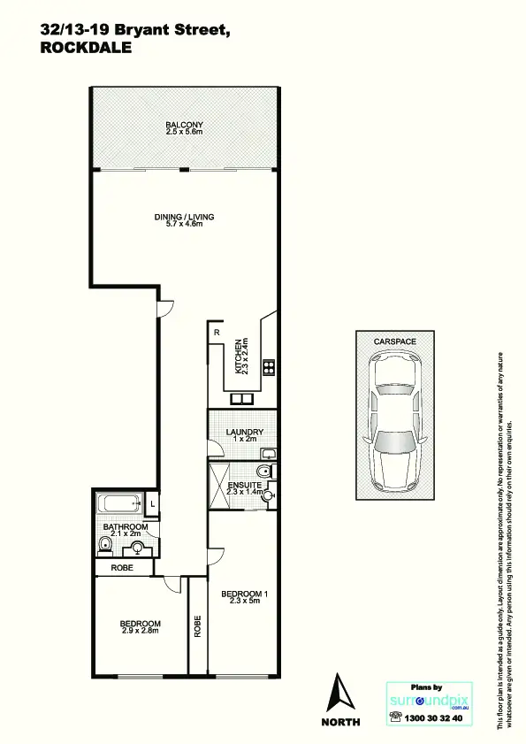 Floorplan of Homely apartment listing, 32/13-19 Bryant St, Rockdale NSW 2216