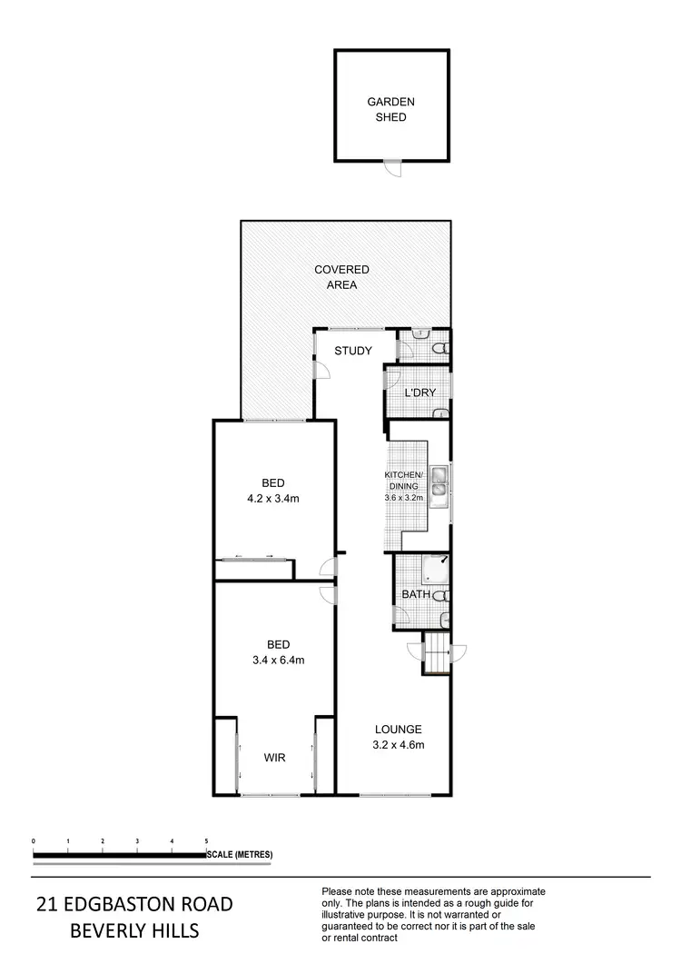 Floorplan of Homely semi-detached listing, 21 Edgbaston Rd, Beverly Hills NSW 2209