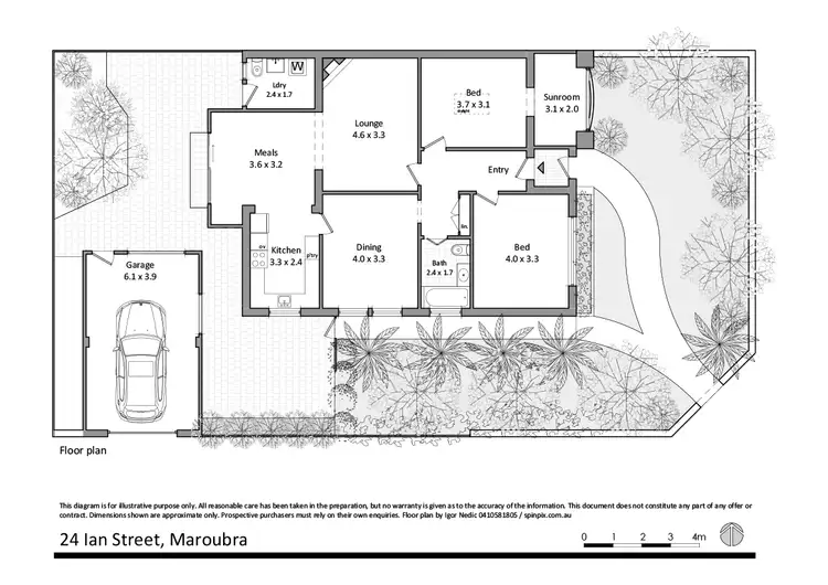 Floorplan of Homely semi-detached listing, 24 Ian  St, Maroubra NSW 2035