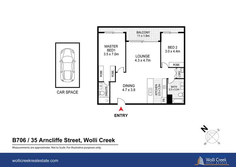 Floorplan of Homely apartment listing, B706/35 Arncliffe St, Wolli Creek NSW 2205