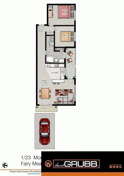 Floorplan of Homely unit listing, 1/23 Montague St, Fairy Meadow NSW 2519