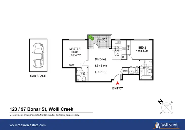 Floorplan of Homely apartment listing, 123/97 Bonar St, Wolli Creek NSW 2205
