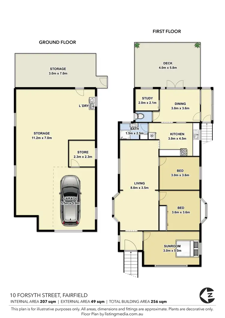 Floorplan of Homely house listing, 10 Forsyth St, Fairfield QLD 4103