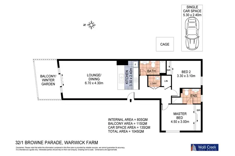 Floorplan of Homely apartment listing, 32/1 Browne Pde, Liverpool NSW 2170