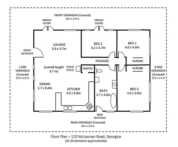 Floorplan of Homely rural property listing, 120 Mclennan Rd, Georgica NSW 2480