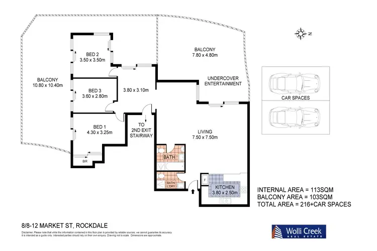Floorplan of Homely apartment listing, 8/8-12 Market St, Rockdale NSW 2216