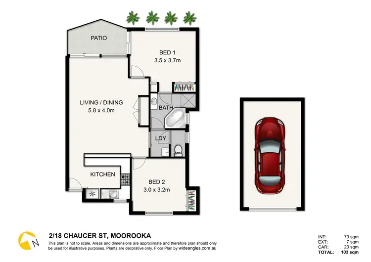 Floorplan of Homely unit listing, 2/18 Chaucer St, Moorooka QLD 4105